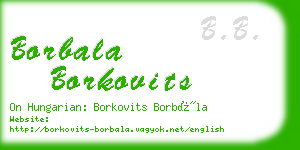 borbala borkovits business card